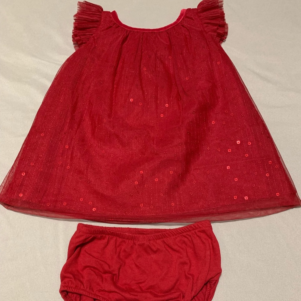Cat & Jack baby girl red formal dress